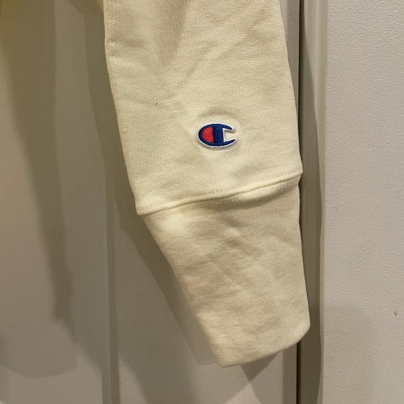 NEW White/Yellow Iridescent Champion Sweatshirt - Picture 7 of 12